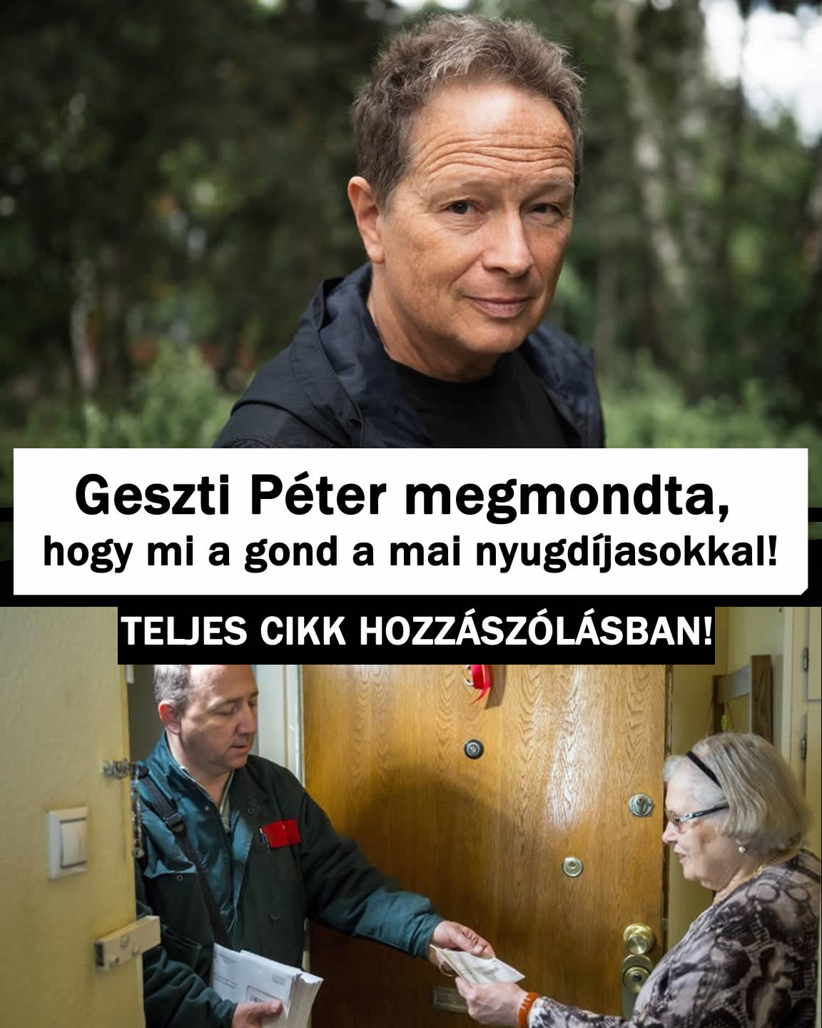 Geszti Péter megmondta, hogy mi a gond a mai nyugdíjasokkal!