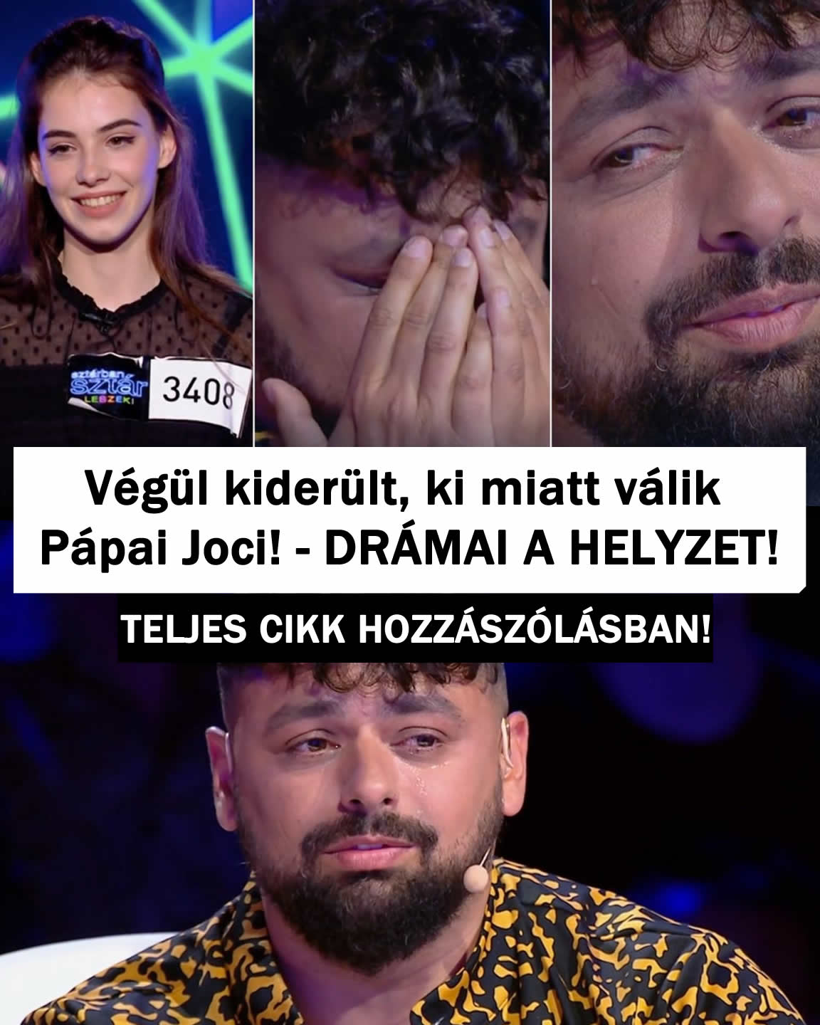 Végül kiderült, ki miatt válik Pápai Joci! – DRÁMAI A HELYZET!