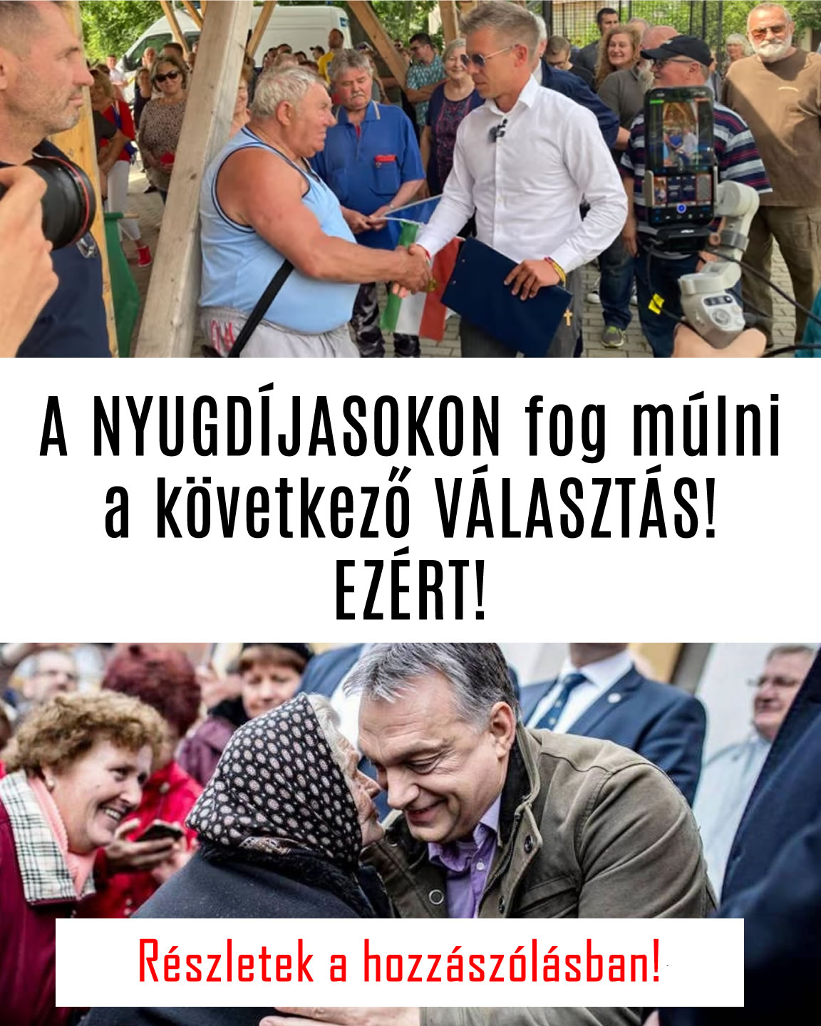 A NYUGDÍJASOKON fog múlni a következő VÁLASZTÁS!