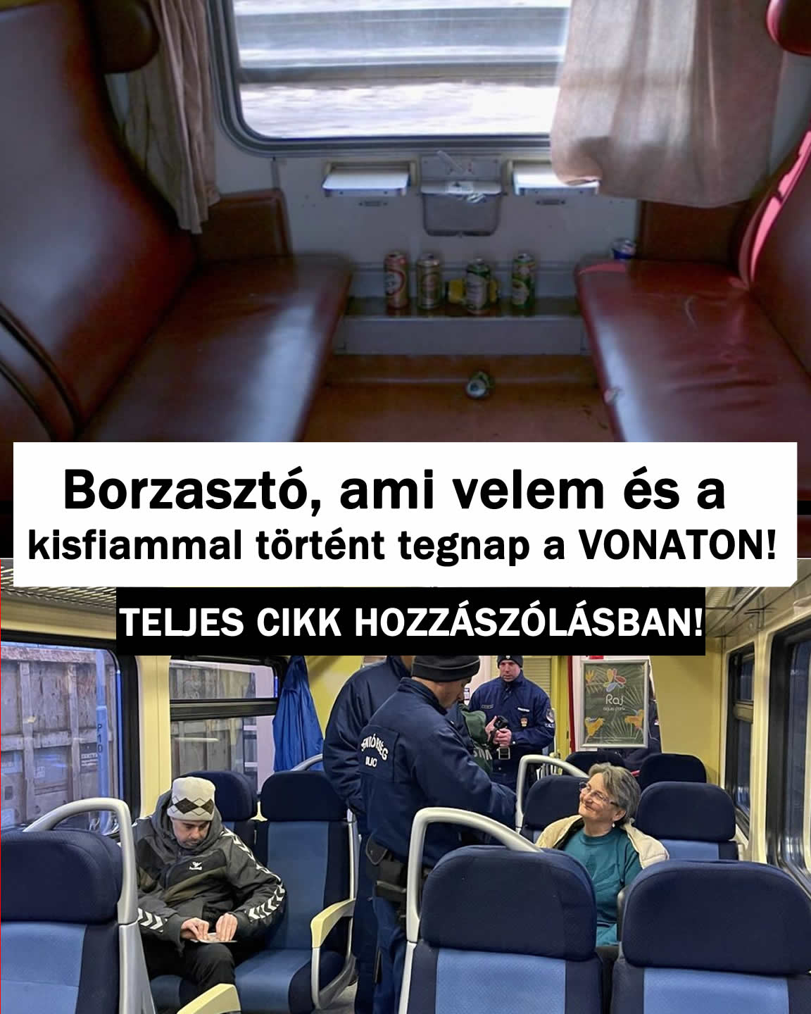 Borzasztó, ami velem és a kisfiammal történt tegnap a VONATON!