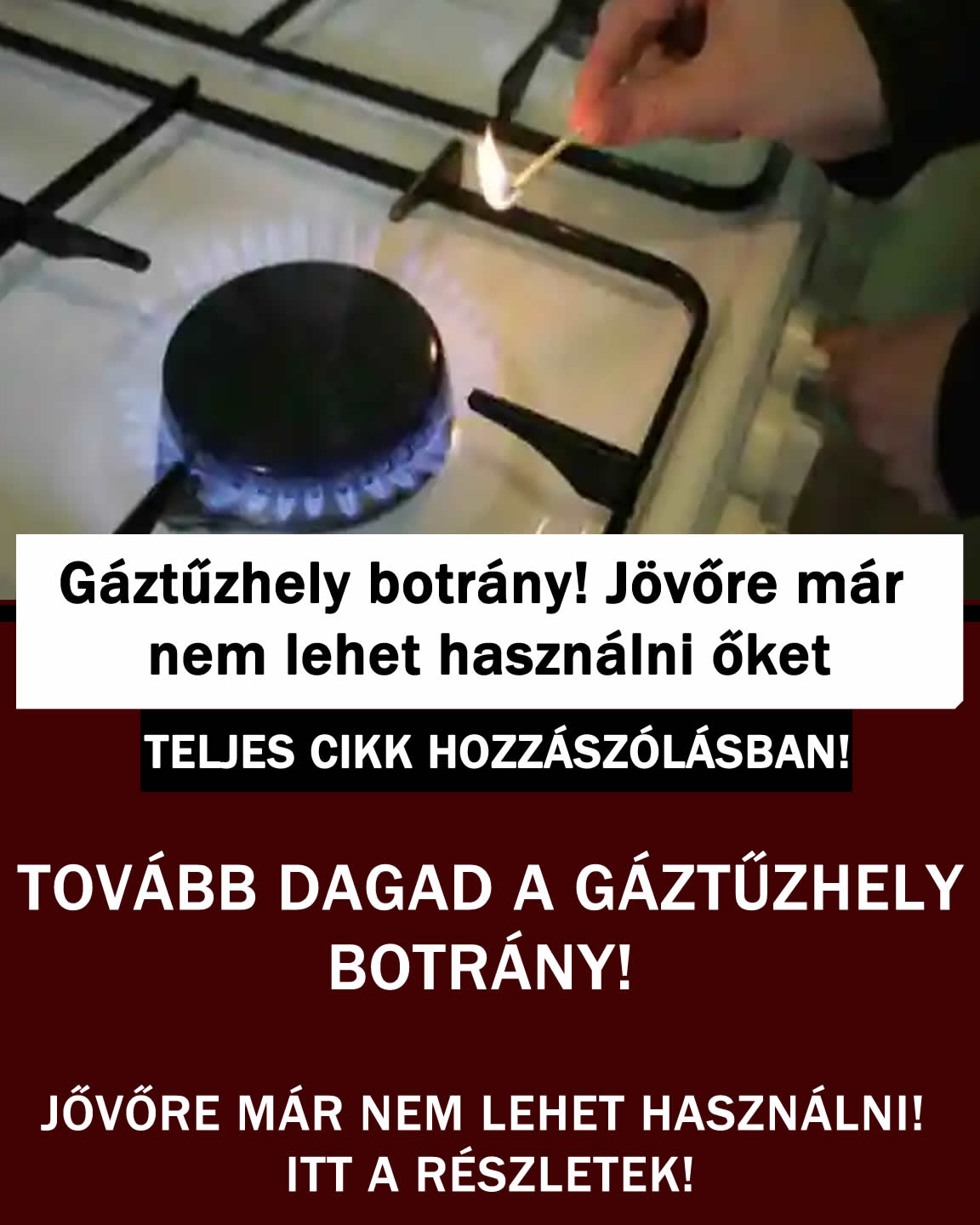 Gáztűzhely botrány! Jövőre már nem lehet használni őket