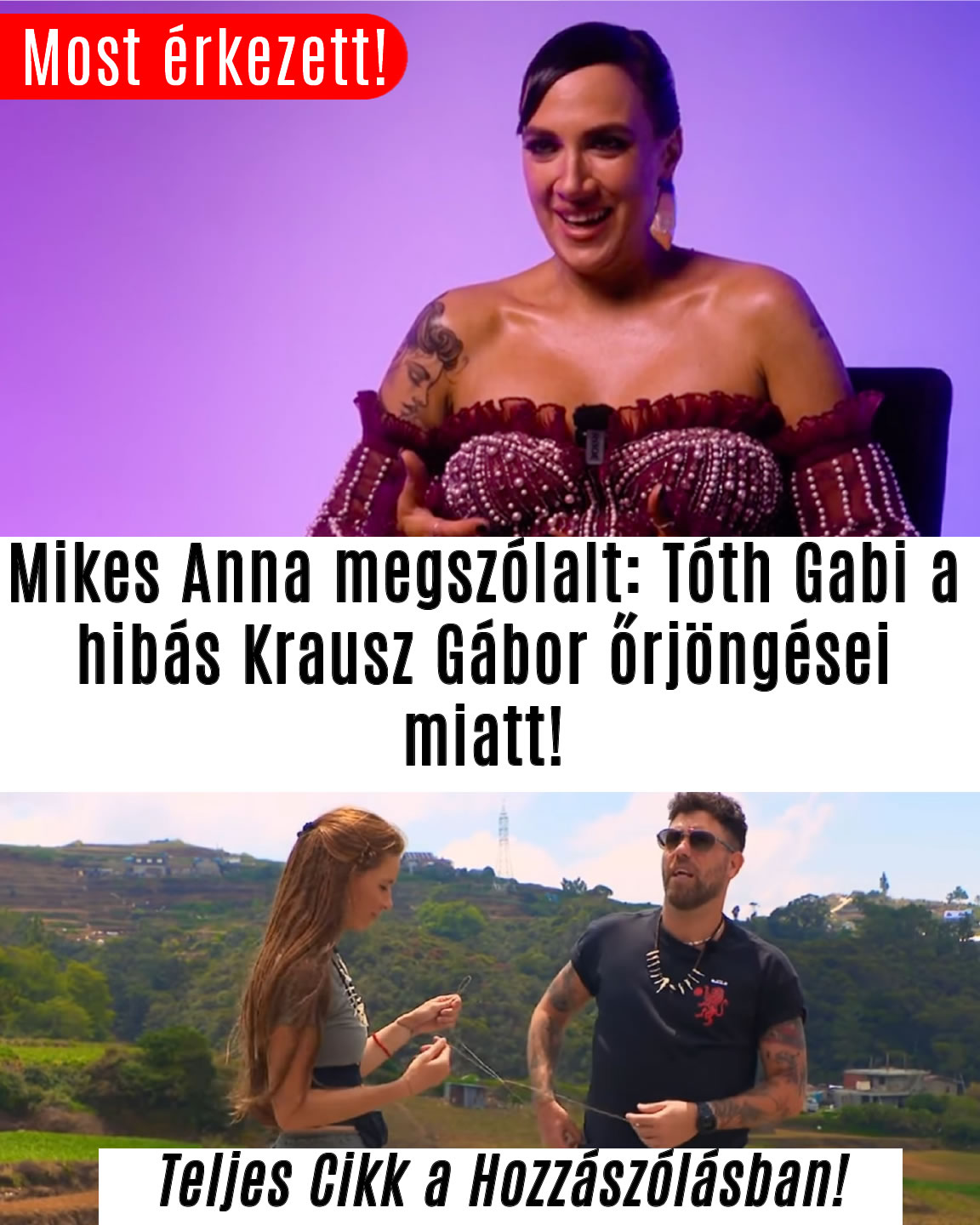 Mikes Anna megszólalt: Tóth Gabi a hibás Krausz Gábor őrjöngései miatt!