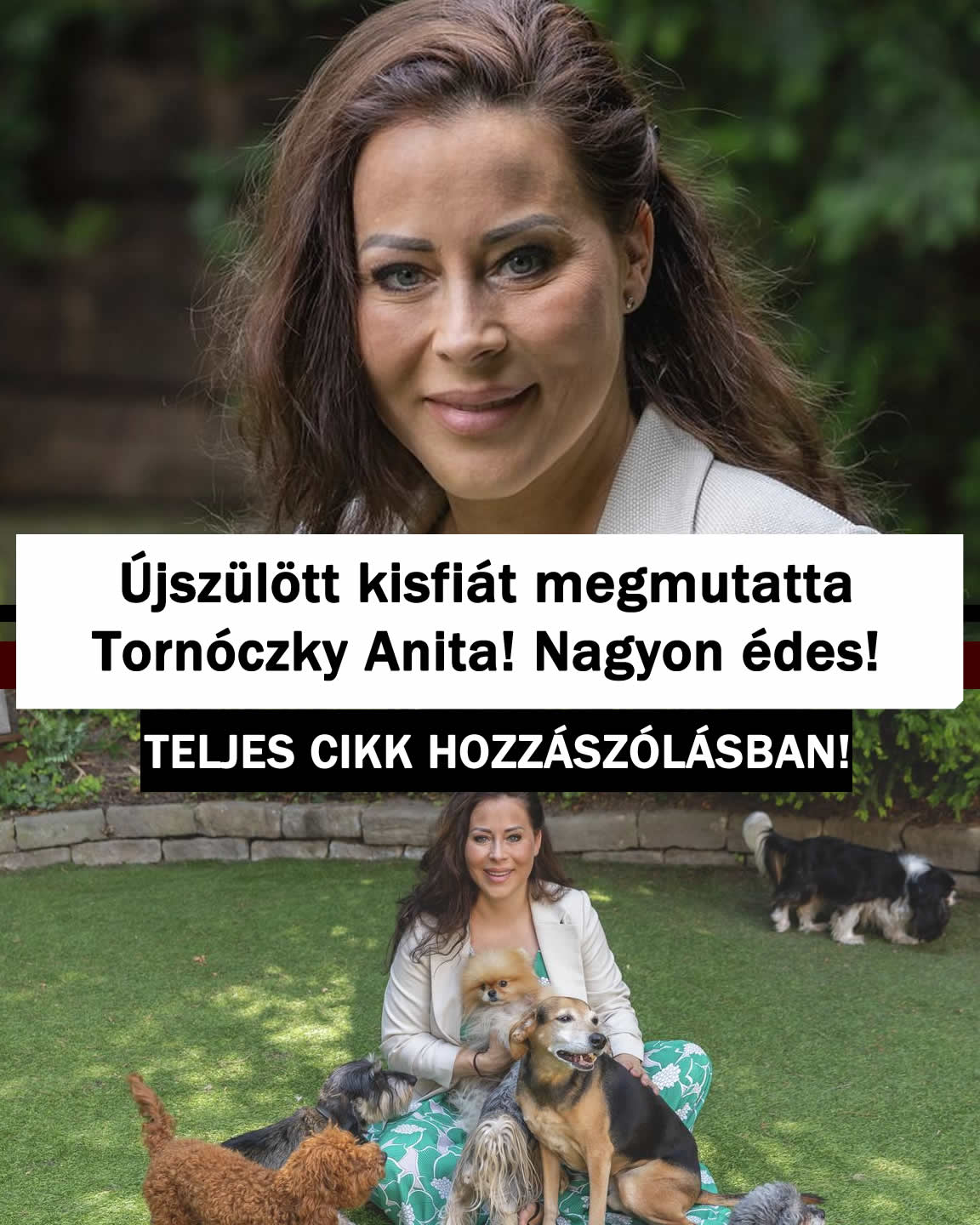 Újszülött kisfiát megmutatta Tornóczky Anita! Nagyon édes!