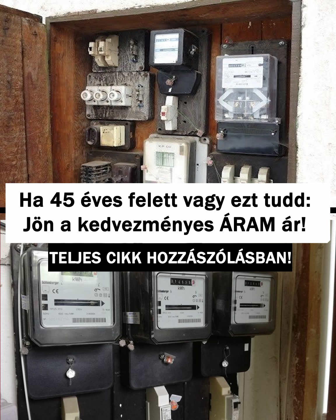 Ha 45 éves felett vagy ezt tudd: Jön a kedvezményes ÁRAM ár!