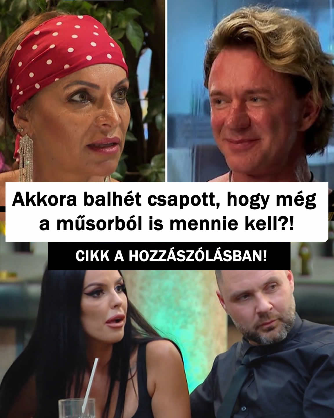 Akkora balhét csapott, hogy még a műsorból is mennie kell?!