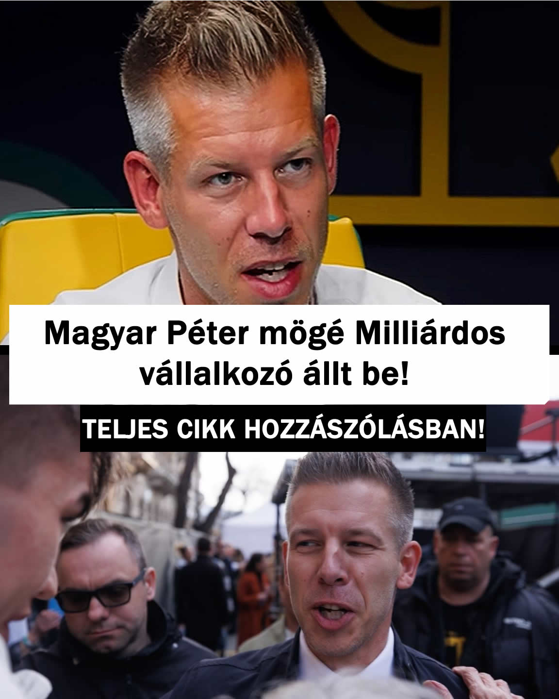 Magyar Péter mögé Milliárdos vállalkozó állt be!