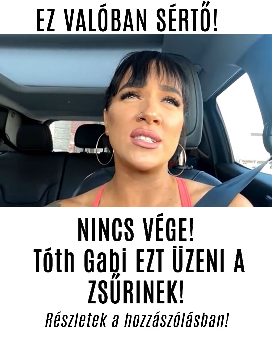 NINCS VÉGE! Tóth Gabi EZT ÜZENI A ZSŰRINEK!