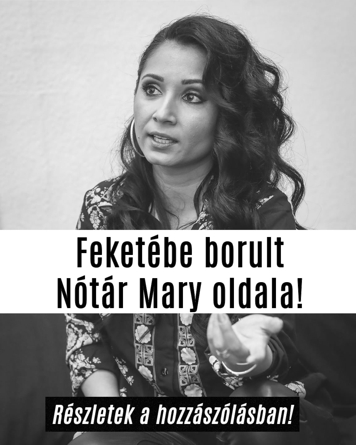 Feketébe borult Nótár Mary oldala!