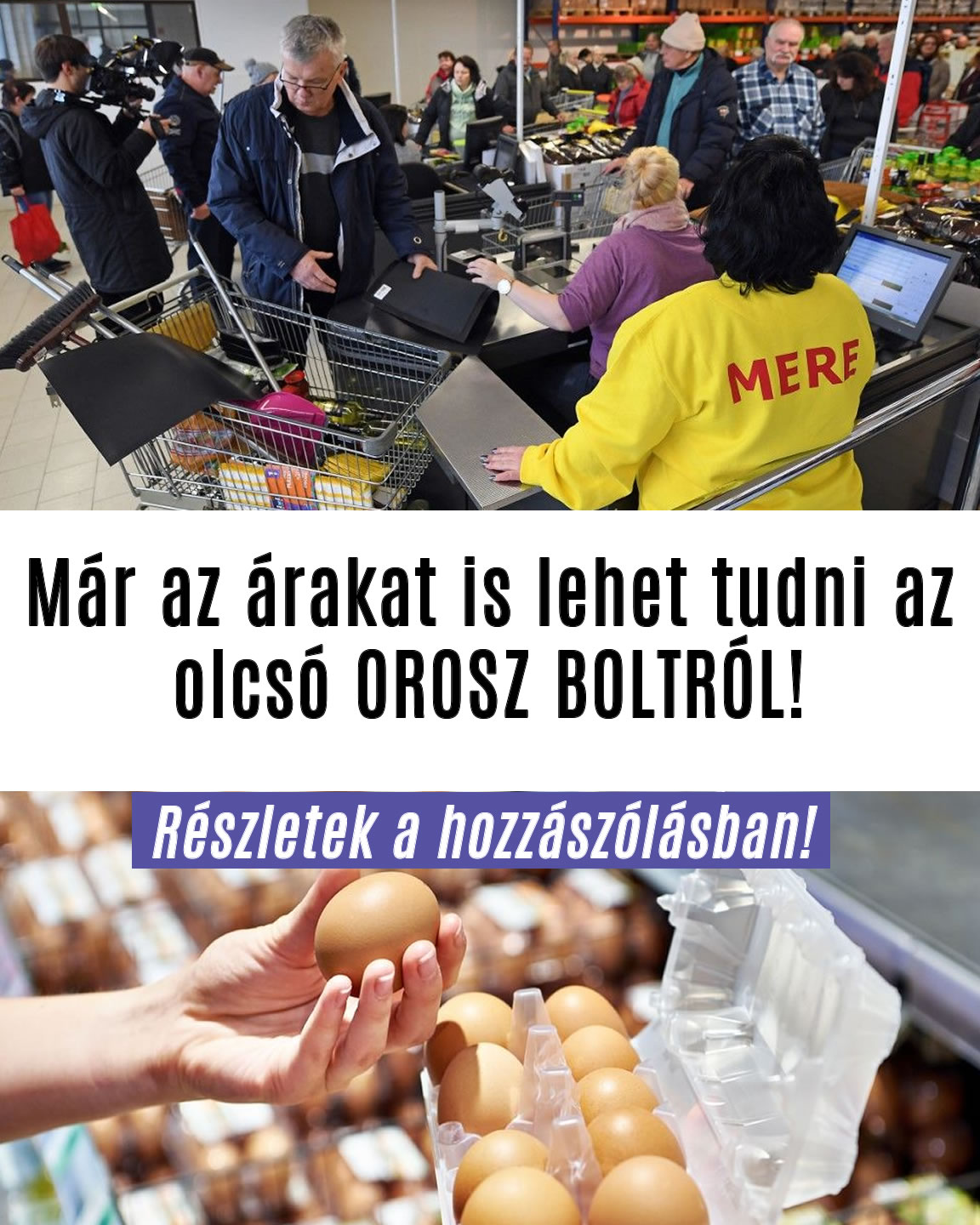 Már az árakat is lehet tudni az olcsó OROSZ BOLTRÓL!