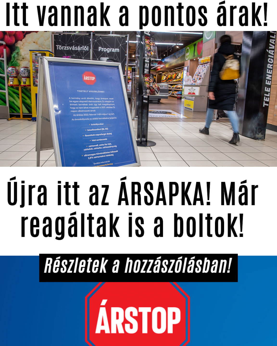 Újra itt az ÁRSAPKA! Már reagáltak is a boltok!