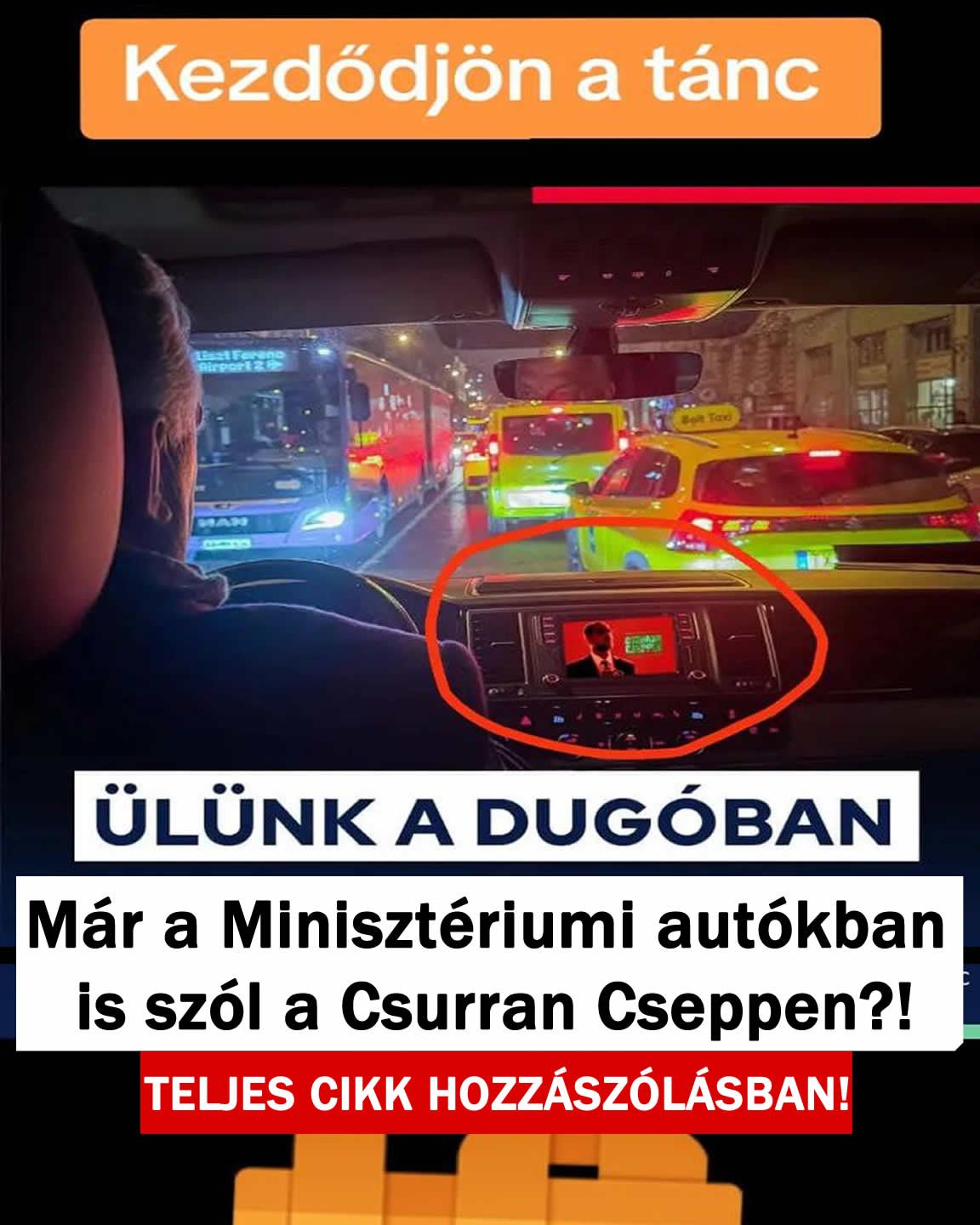 Már a Minisztériumi autókban is szól a Csurran Cseppen?!