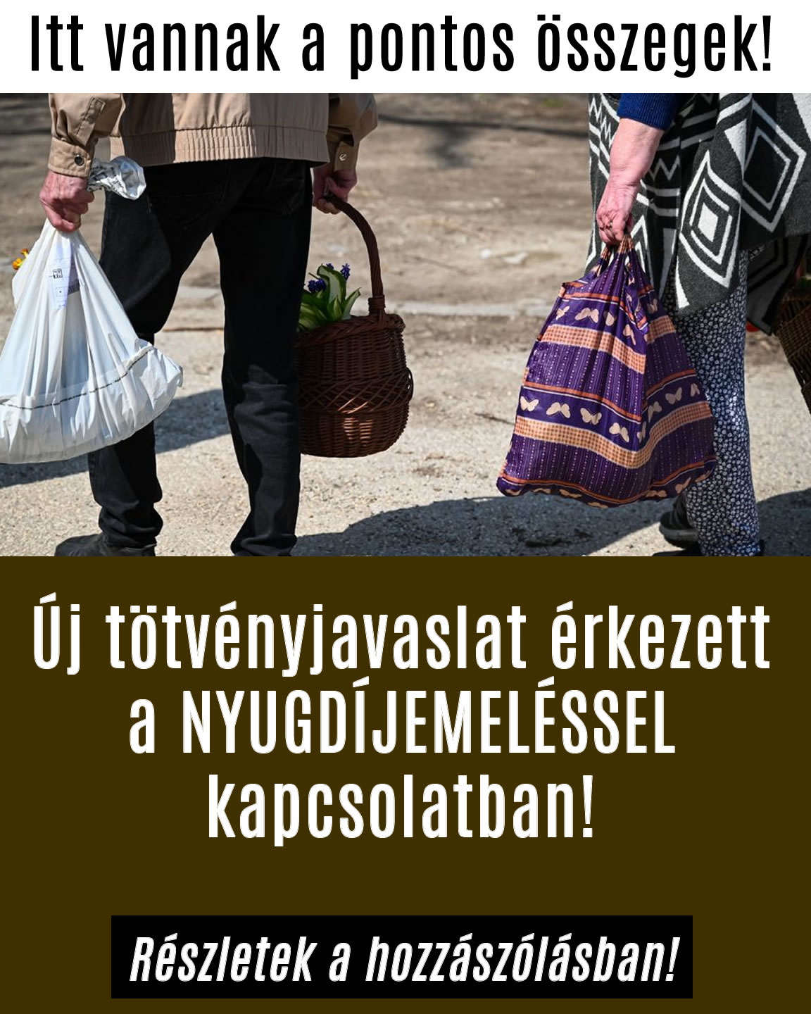 Új tötvényjavaslat érkezett a NYUGDÍJEMELÉSSEL kapcsolatban!