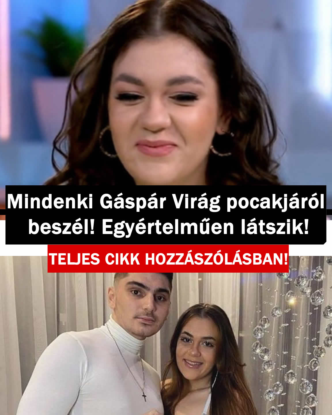 Mindenki Gáspár Virág pocakjáról beszél! Egyértelműen látszik!