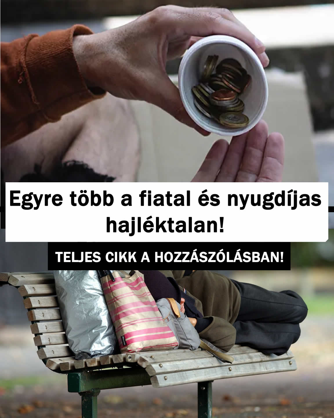 Egyre több a fiatal és nyugdíjas hajléktalan!