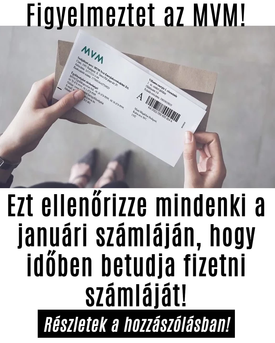 Ezt ellenőrizze mindenki a januári számláján!