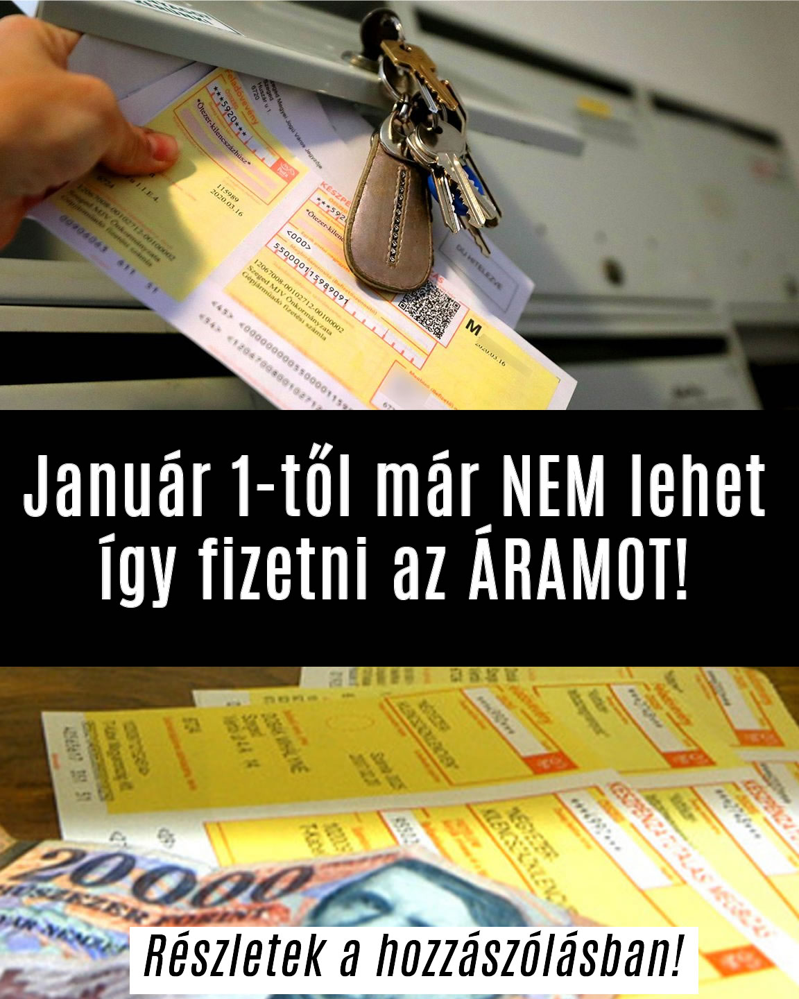 Január 1-től már NEM lehet így fizetni az ÁRAMOT!