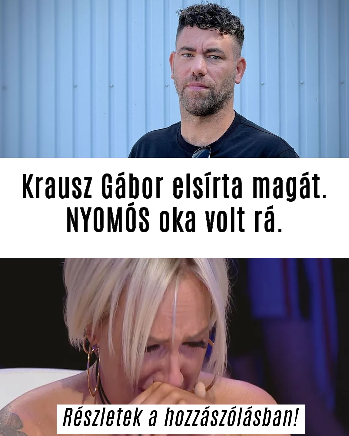 Krausz Gábor elsírta magát. Komoly oka volt rá.