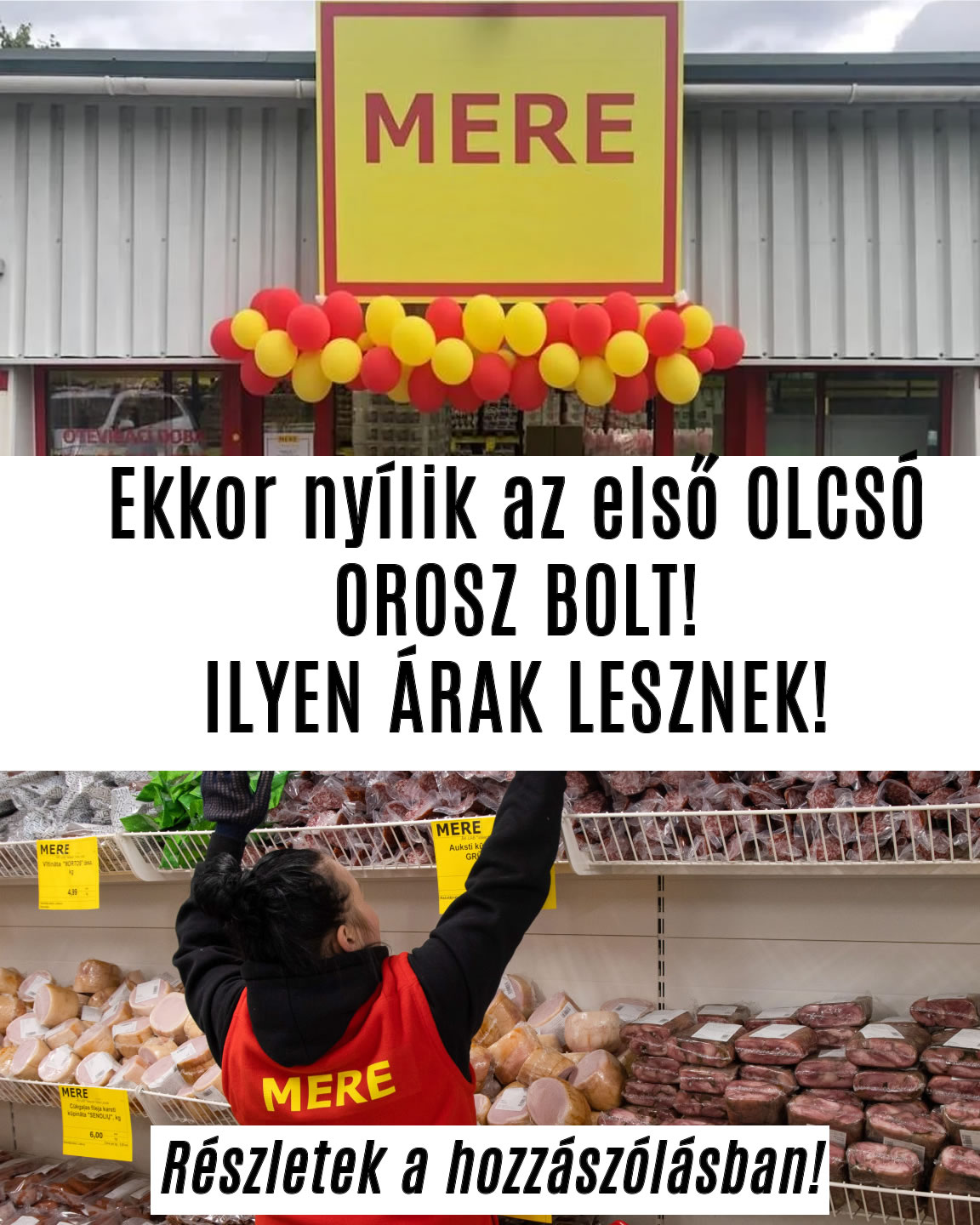 Ekkor nyílik az első OLCSÓ OROSZ BOLT!