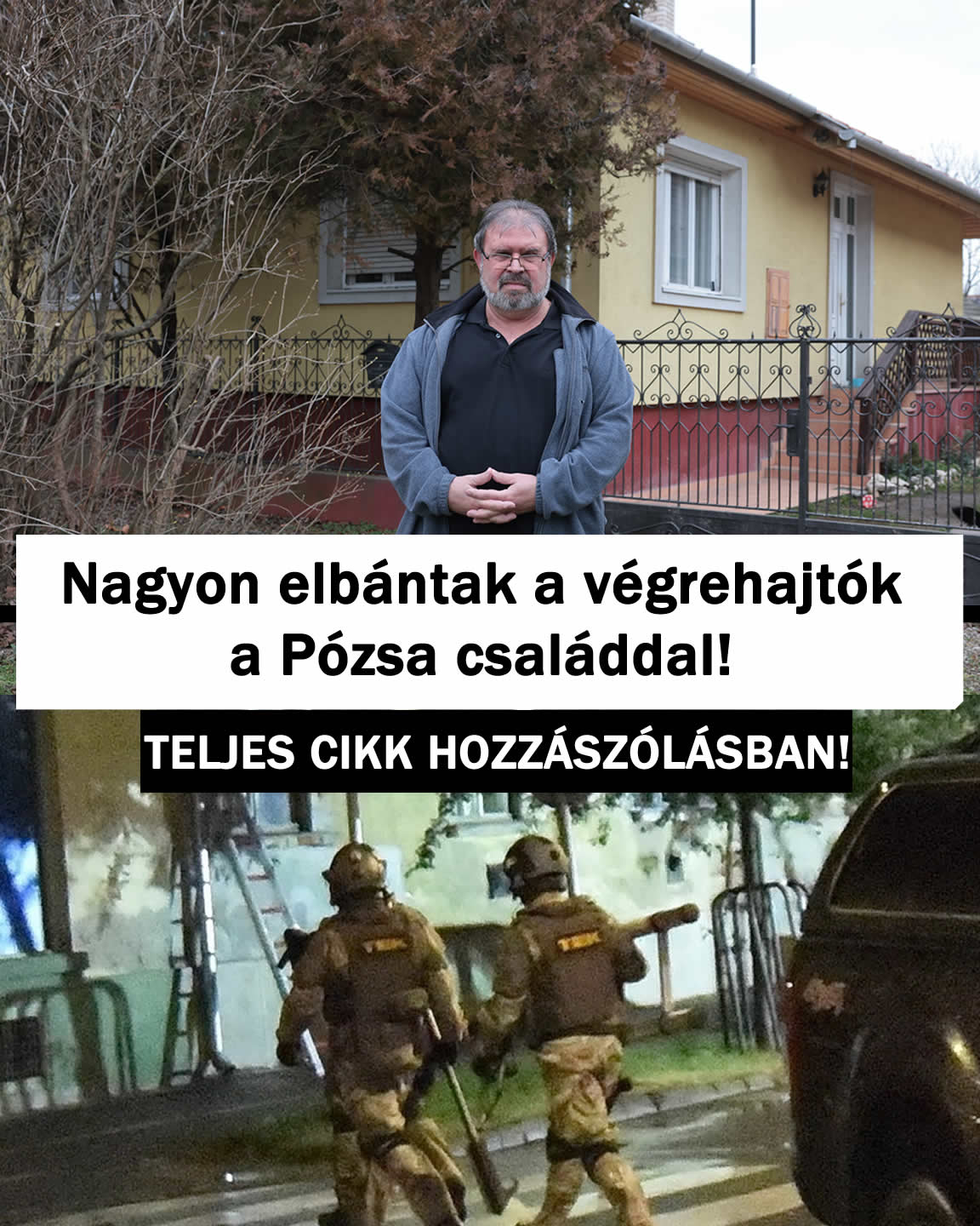 Nagyon elbántak a végrehajtók a Pózsa családdal!