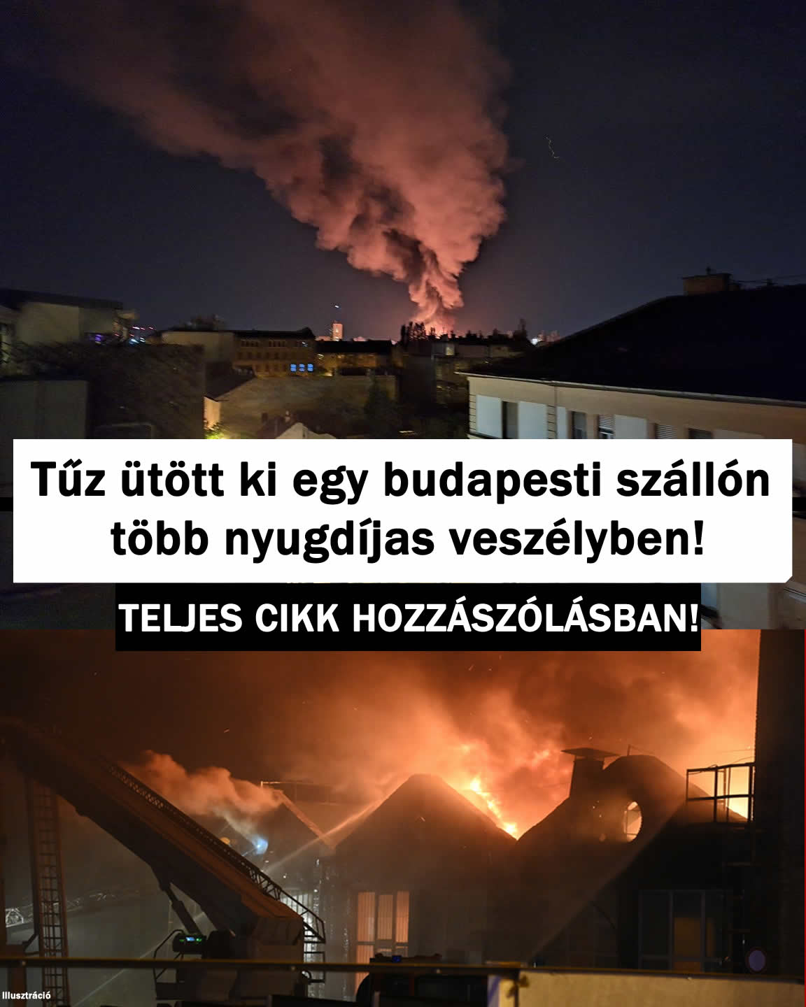 Tűz ütött ki egy budapesti szállón több nyugdíjas veszélyben!