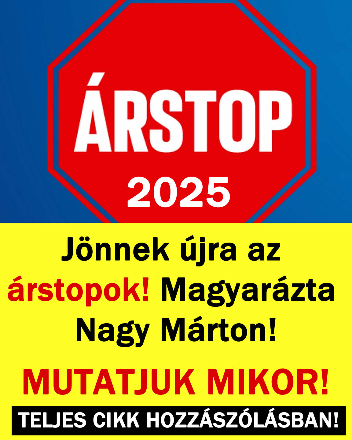 Jönnek újra az árstopok! Magyarázta Nagy Márton!