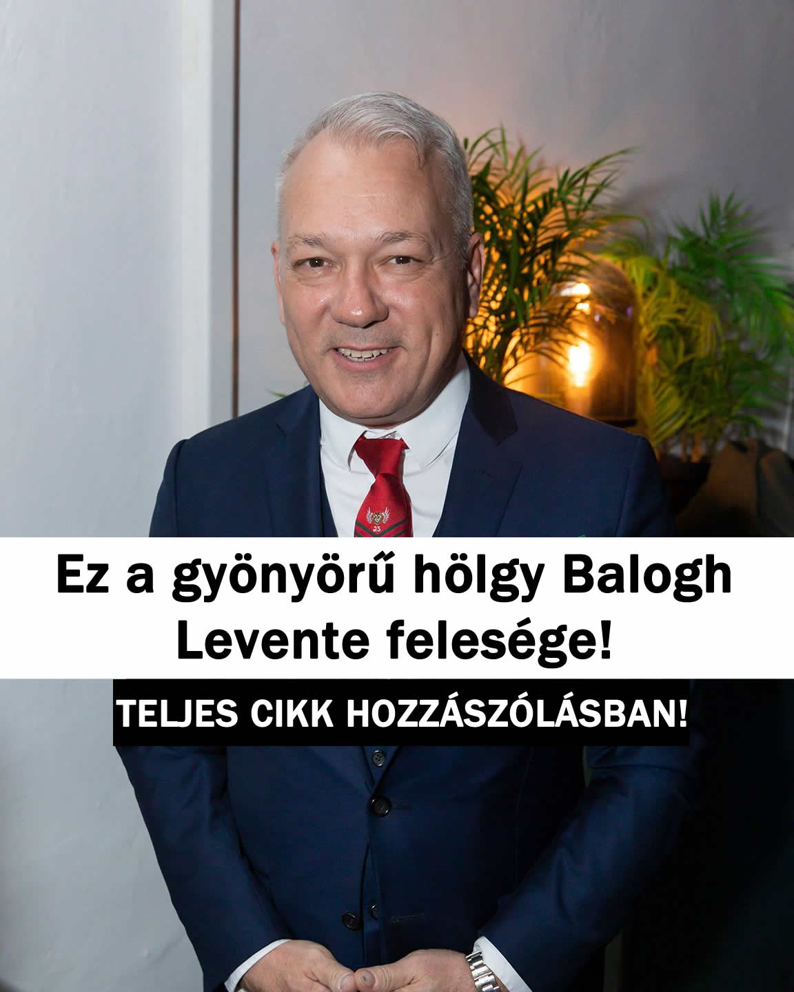 Ez a gyönyörű hölgy Balogh Levente felesége!