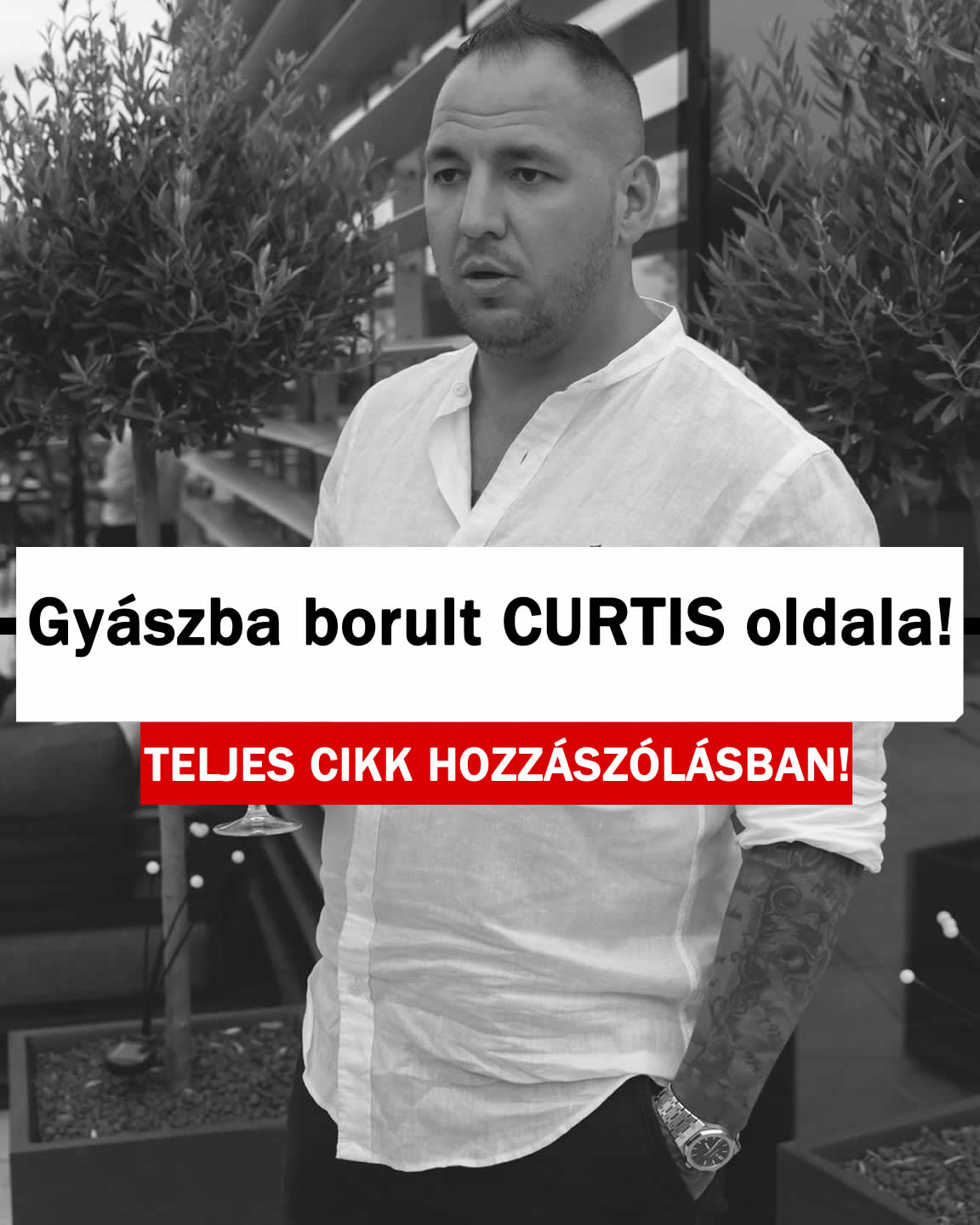 Gyászba borult CURTIS oldala!