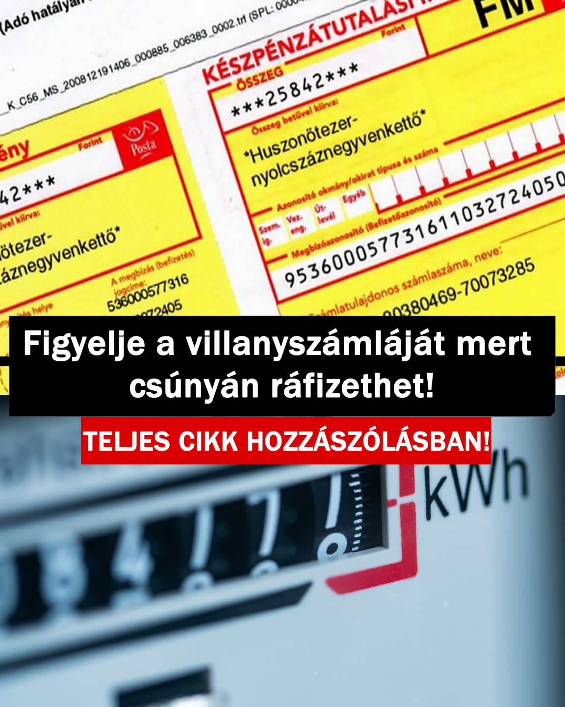 Figyelje a villanyszámláját mert csúnyán ráfizethet!