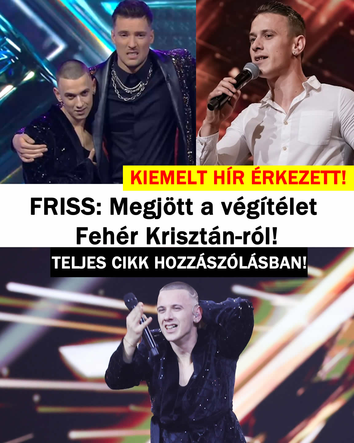 FRISS: Megjött a végítélet Fehér Krisztán-ról!