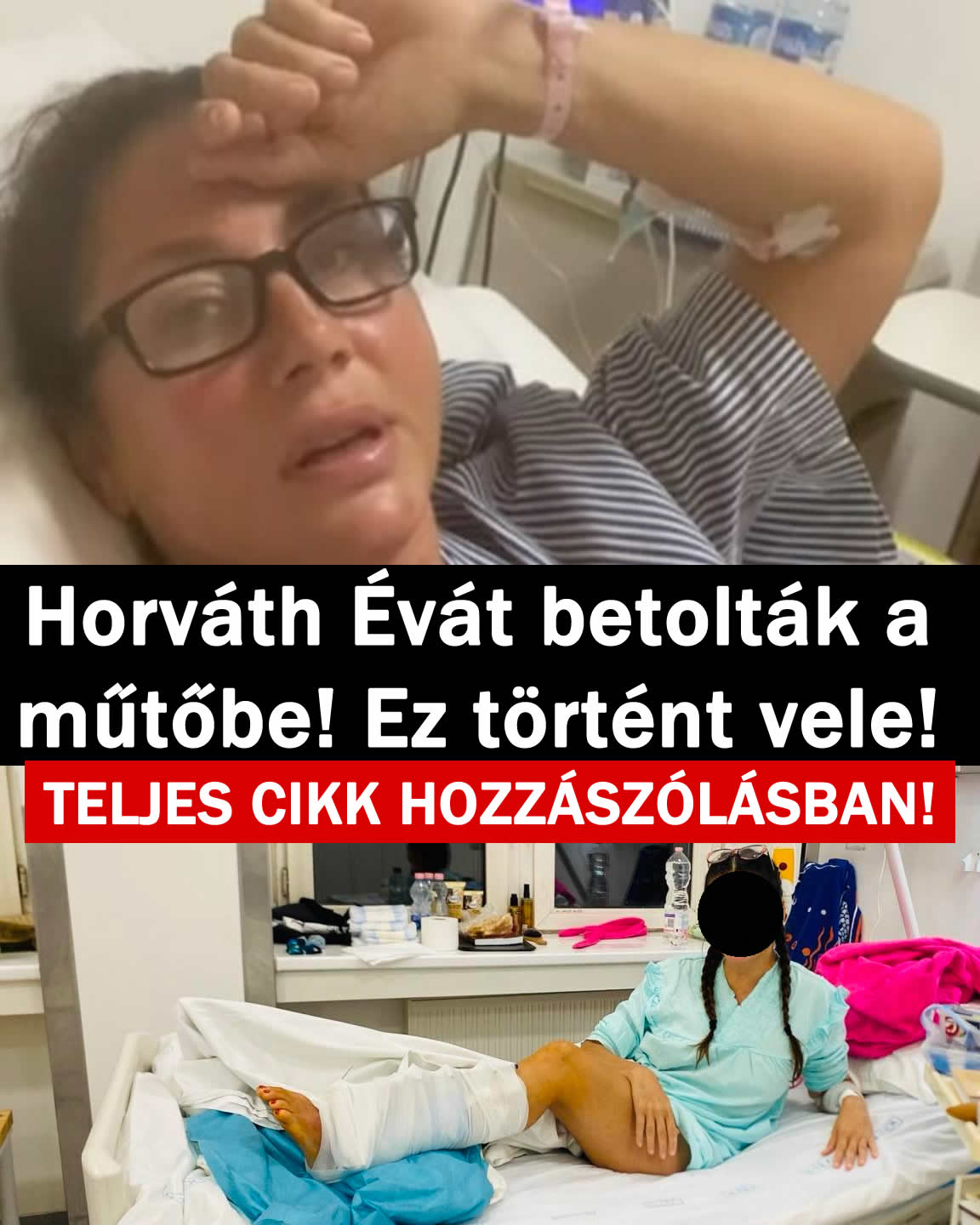 Horváth Évát betolták a műtőbe! Ez történt vele!