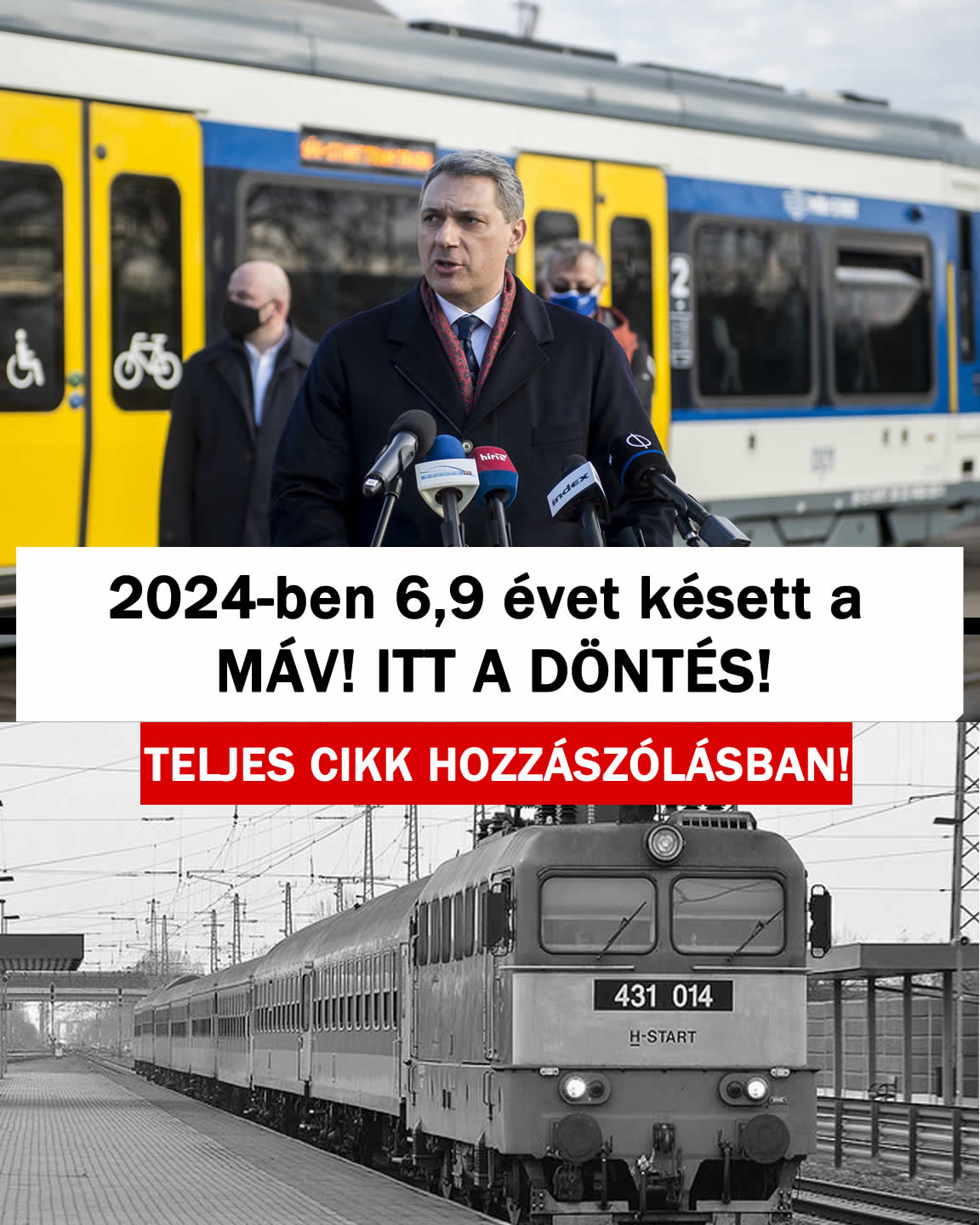 2024-ben 6,9 évet késett a MÁV! ITT A DÖNTÉS!