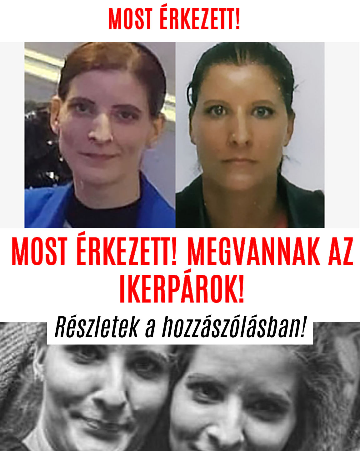 MOST ÉRKEZETT! MEGVANNAK AZ IKERPÁROK!