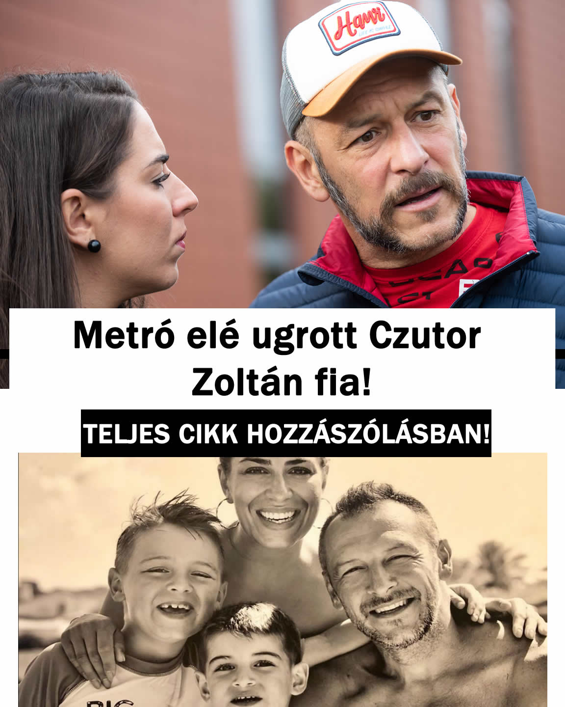 Metró elé ugrott Czutor Zoltán fia!