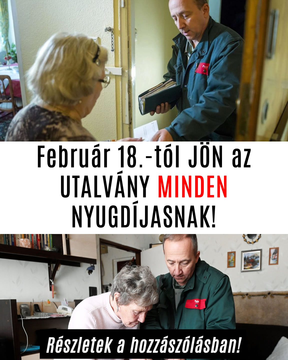 Február 18.-tól JÖN az UTALVÁNY MINDEN NYUGDÍJASNAK!