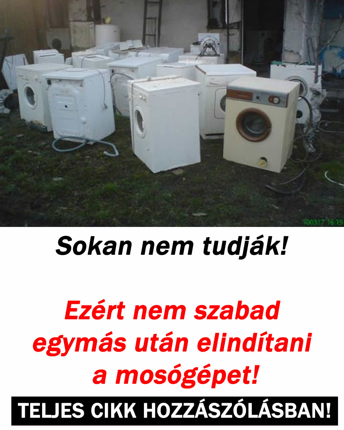 Sokan nem tudják! Ezért nem szabad egymás után elindítani a mosógépet!