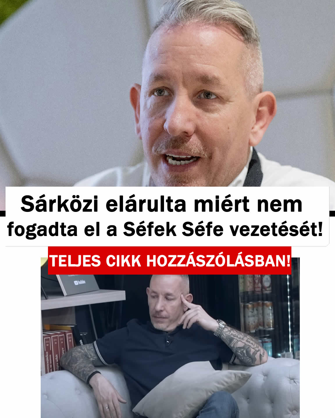 Sárközi elárulta miért nem fogadta el a Séfek Séfe vezetését!