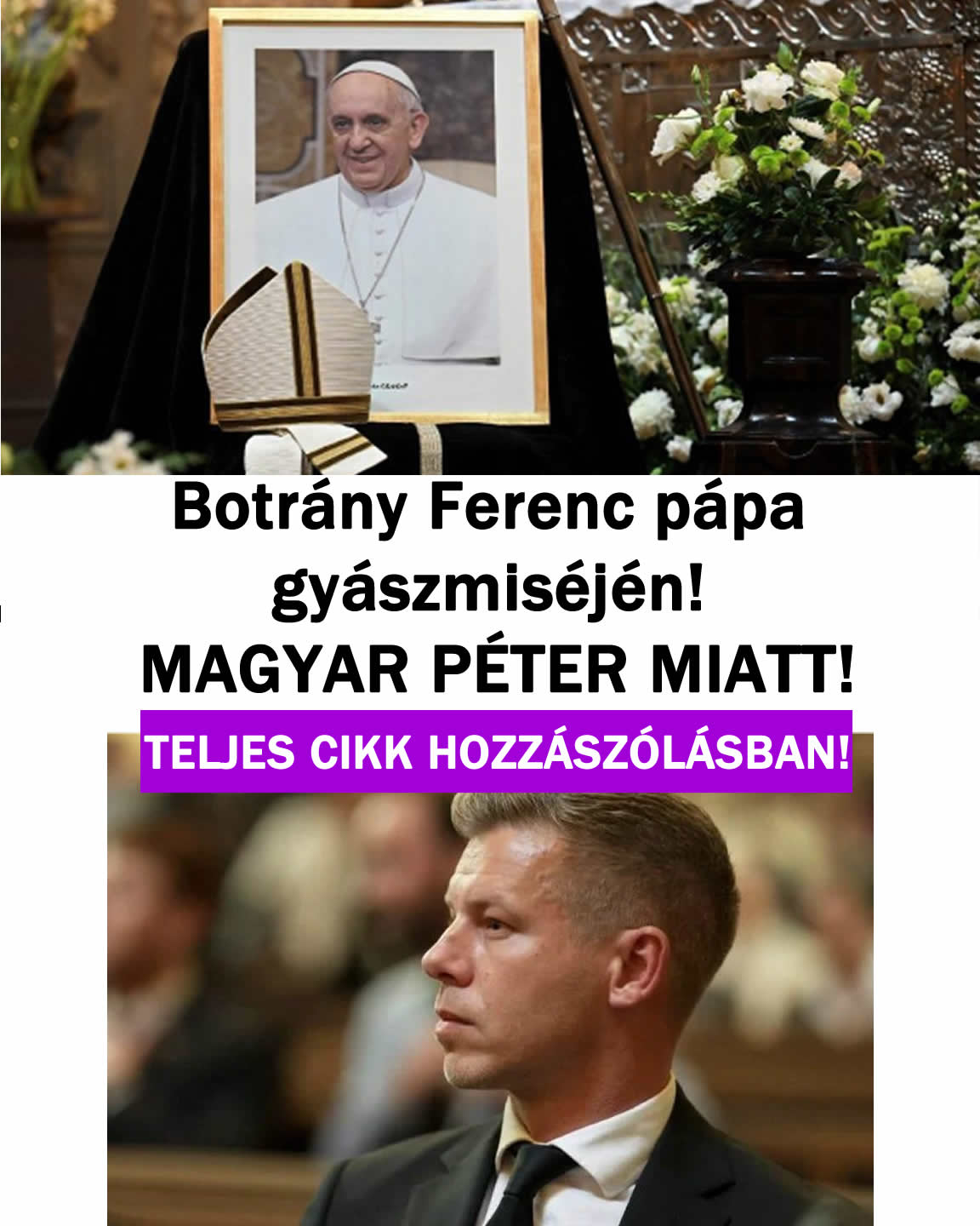 Botrány Ferenc pápa gyászmiséjén!