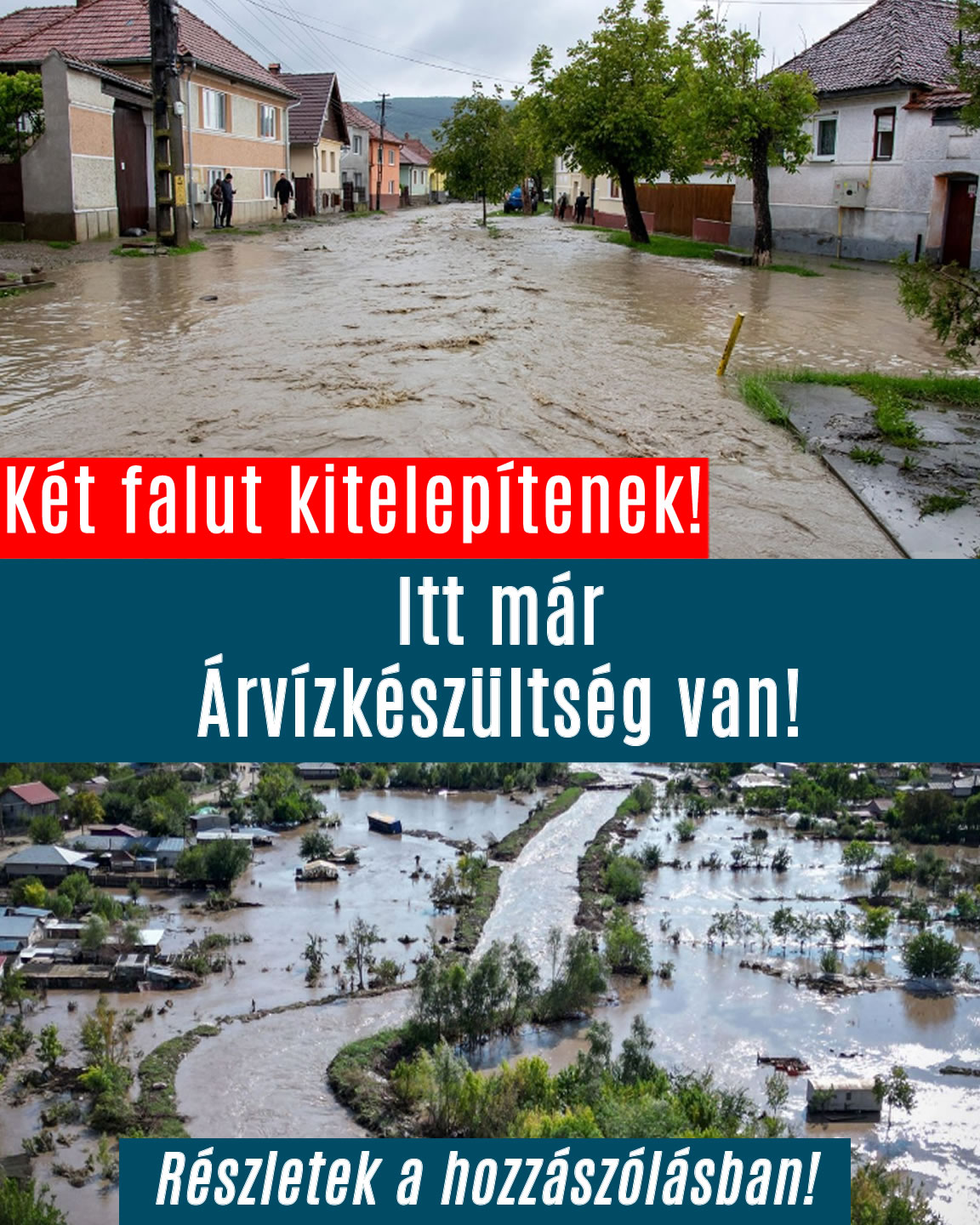 Árvízkészültség van! Két falut már kiürítettek!