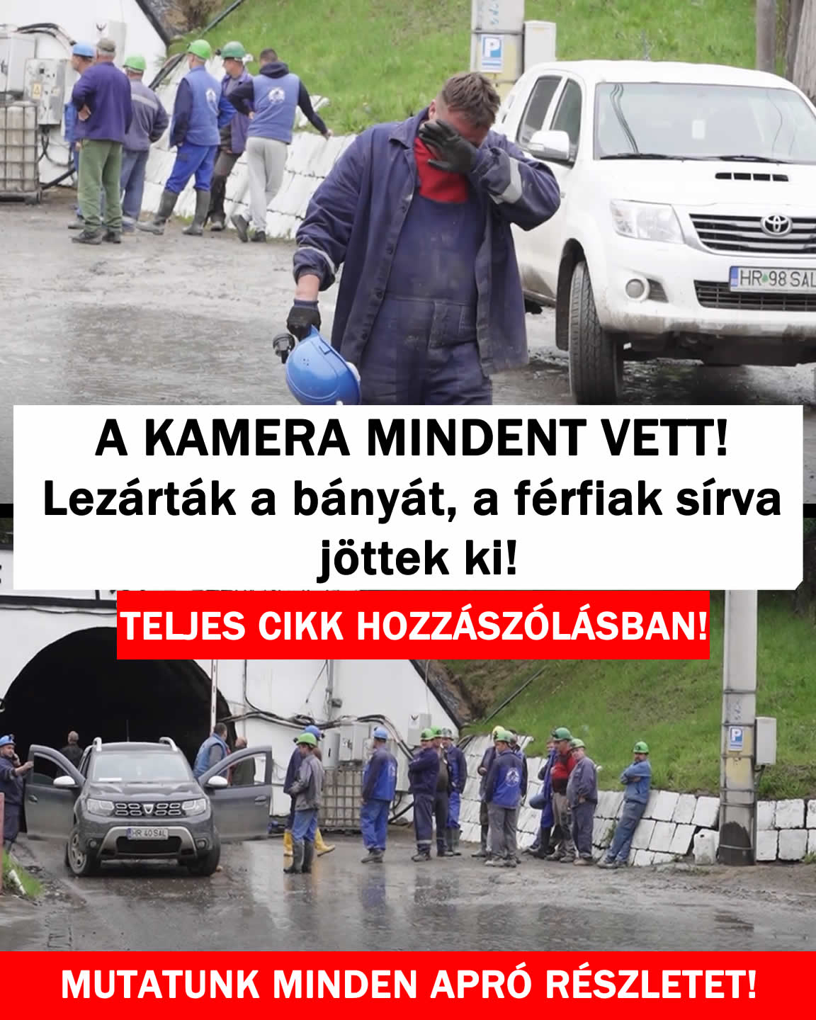 Lezárták a bányát a férfiak sírva  jöttek ki! KAMERA VETTE!
