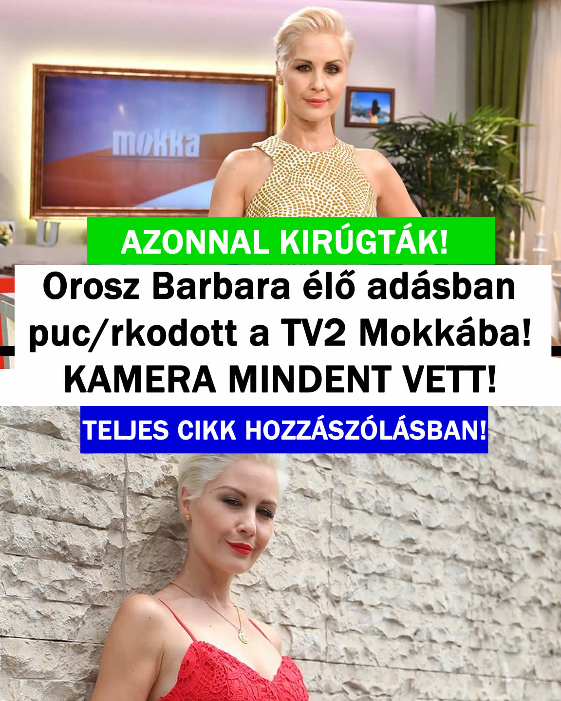 Barbara élő adásban puc/rkodott a Mokkában! – KIRÚGTÁK!