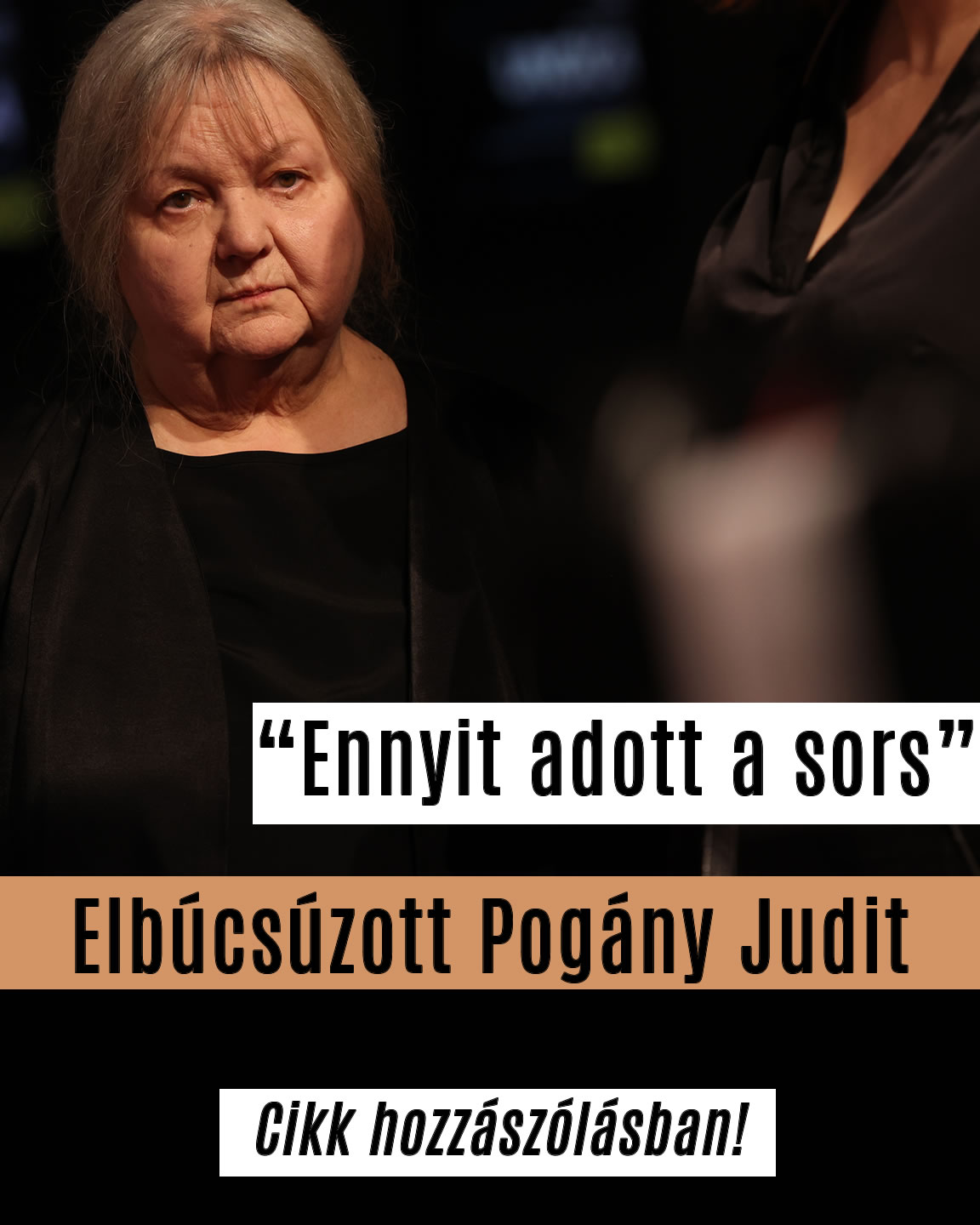 Ennyit adott a sors. Elbúcsúzott Pogány Judit