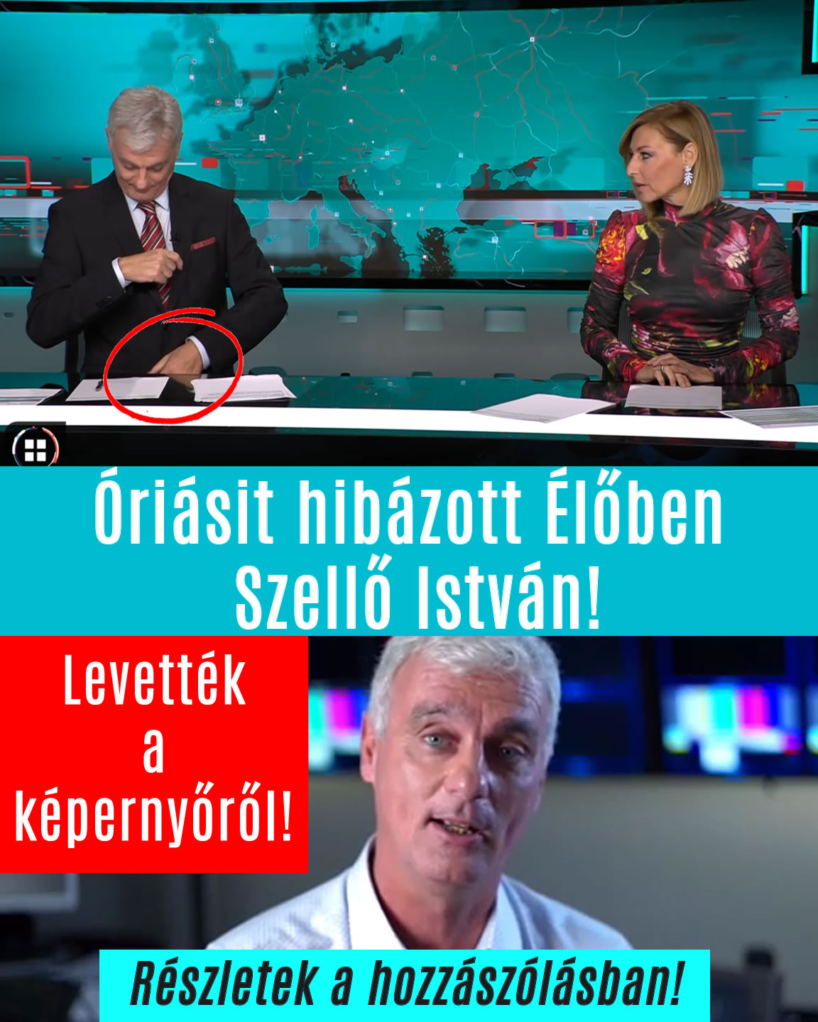 Óriásit hibázott Élőben Szellő István! Levették a képernyőről!