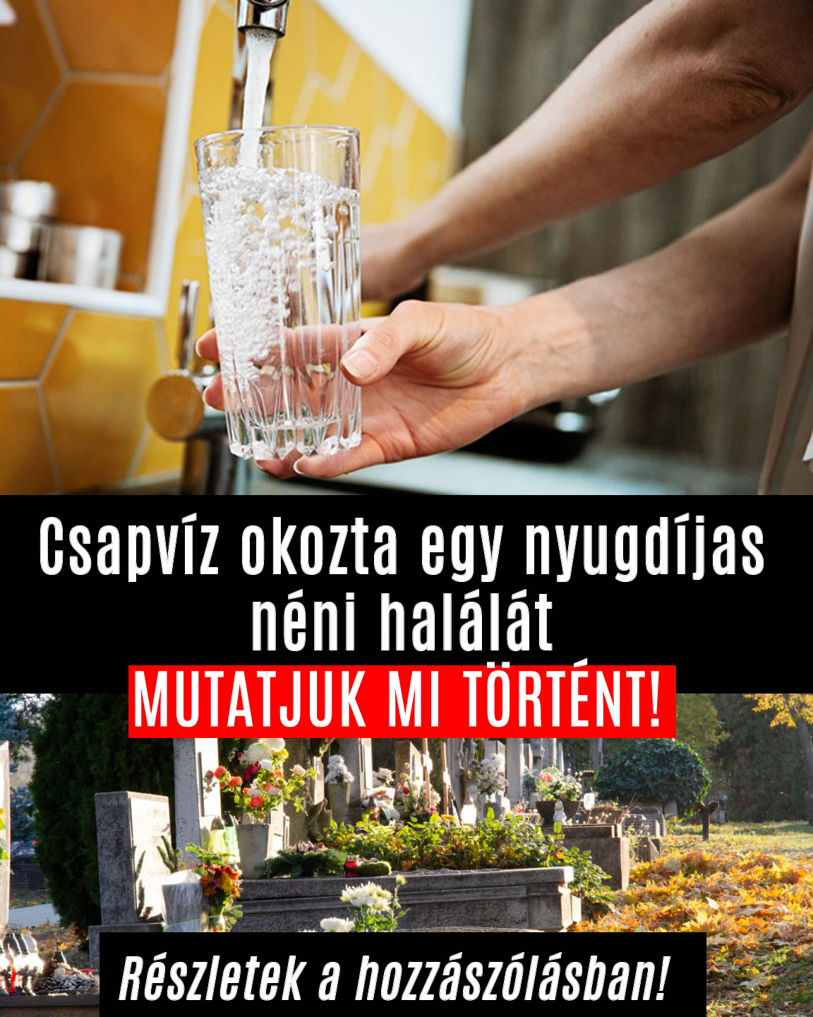 Csapvíz okozta egy nyugdíjas néni halálát