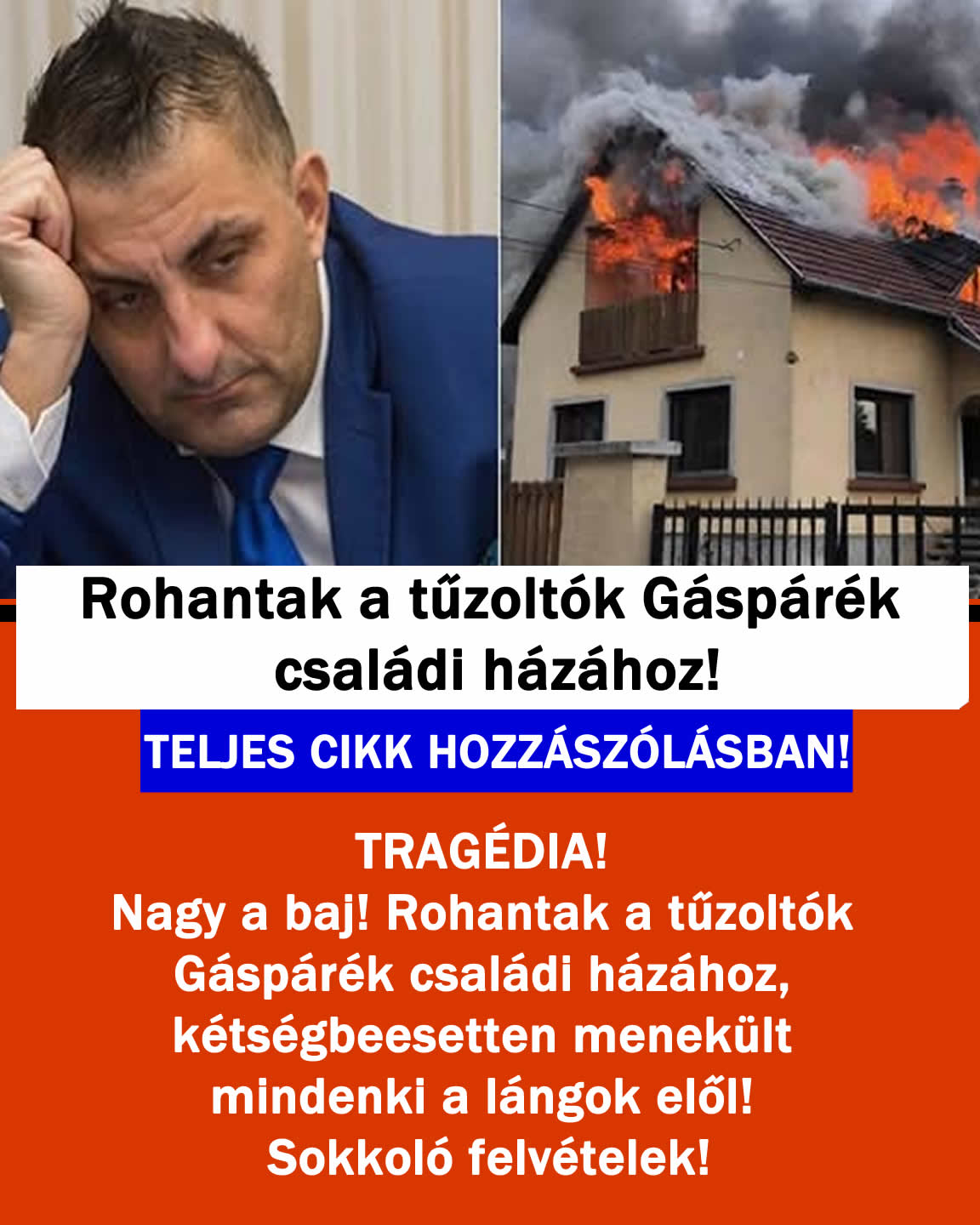 Rohantak a tűzoltók Gáspárék családi házához