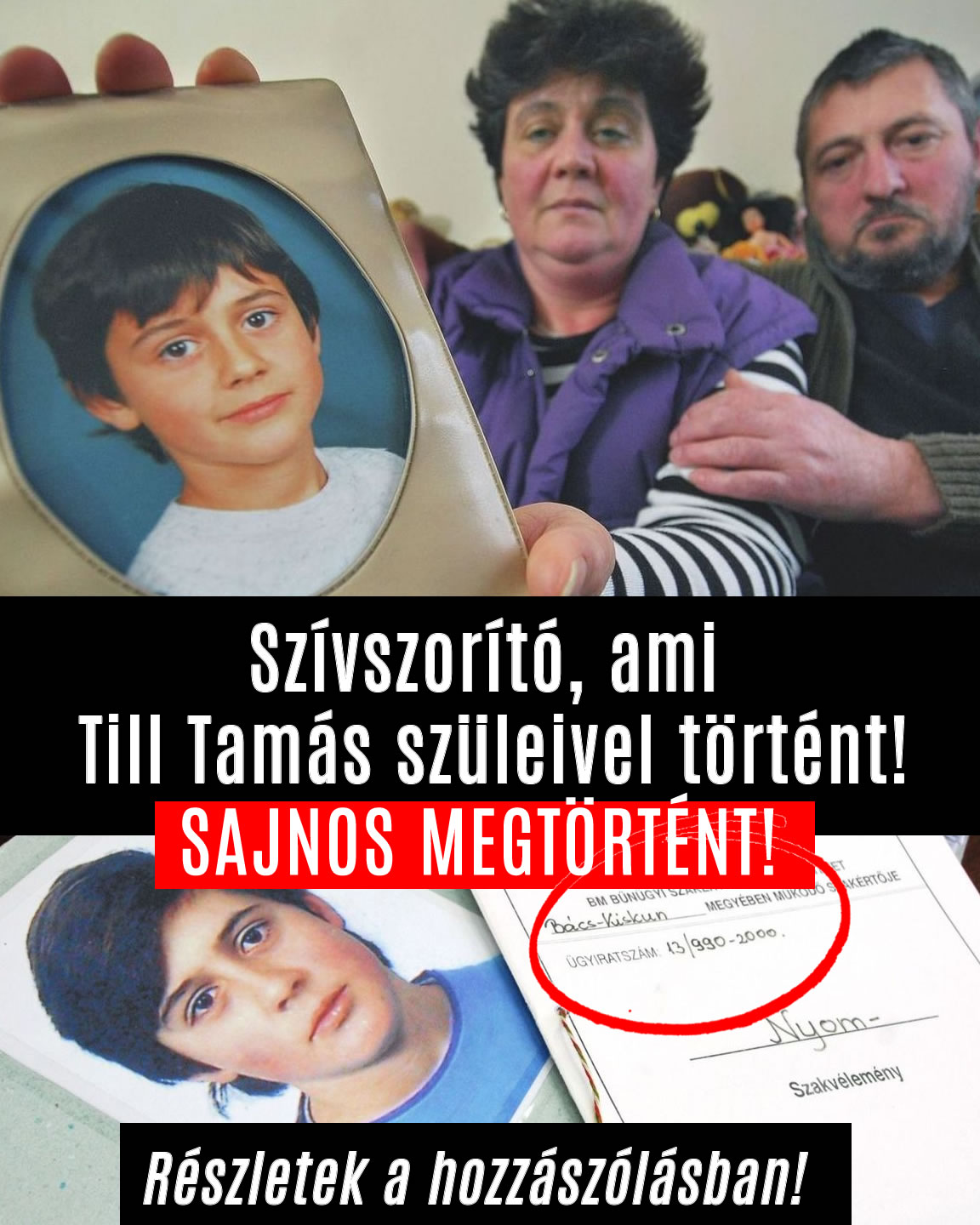 Szívszorító, ami  Till Tamás szüleivel történt!