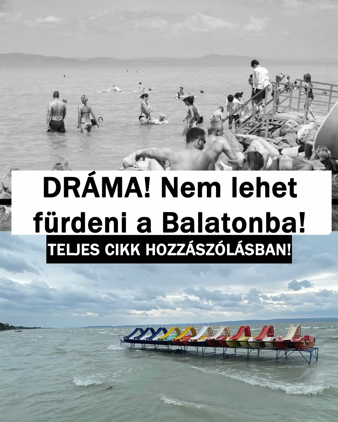 DRÁMA! Nem lehet fürdeni a Balatonba!