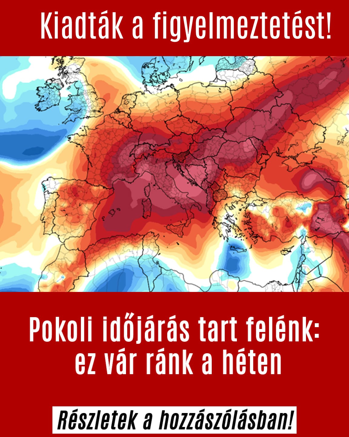 Pokoli időjárás tart felénk: ez vár ránk a héten