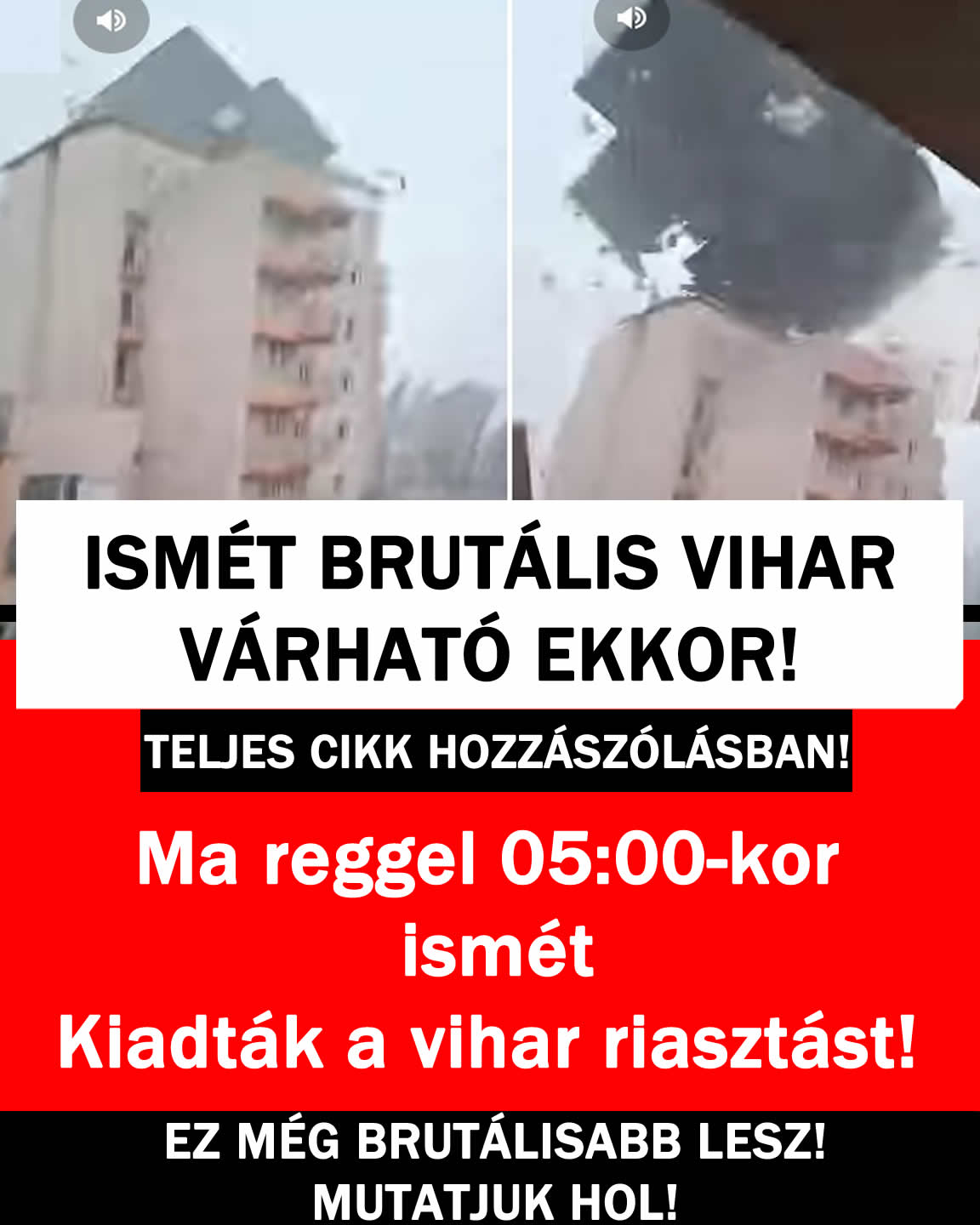 Ismét brutális vihar várható ekkor!