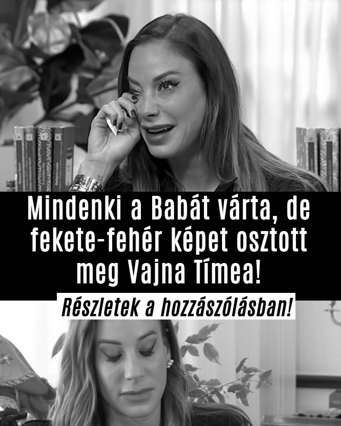 Fekete-fehér képet osztott meg a várandós Vajna Tímea!