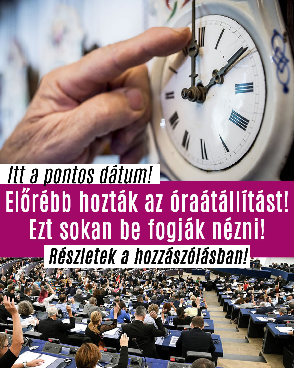 Előrébb hozták az óraátállítást!